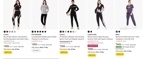 Image of Women's Sports Wear Minimum 70% Discount