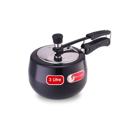 Image of Wonderchef Taurus Hard Anodized Inner Lid Pressure Cooker 3 litres