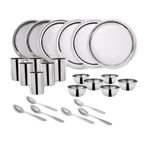 Image of Wonderchef Venice Stainless Steel Dinner Set of 24pcs