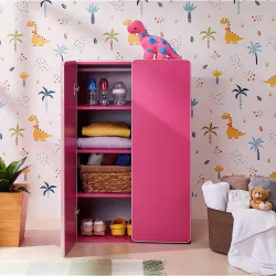 Amazon Brand - Solimo Toyon Engineered Wood Multipurpose Cupboard for Kids