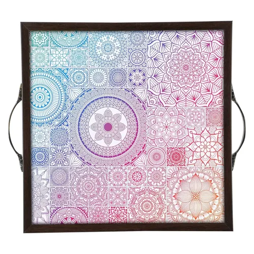 Image of PAPER PLANE DESIGN Wooden Serving Tray 12inch