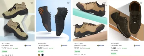 Image of Woodland Casual Shoes for Men Minimum 60% Discount