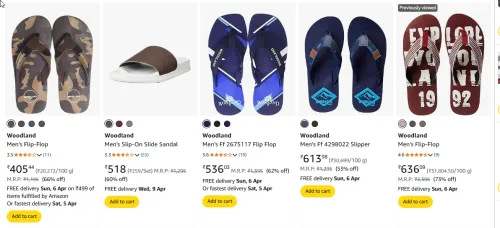 Image of Woodland Men's Flip Flop Starting at just ₹405