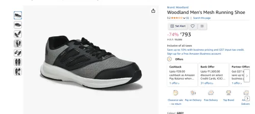 Image of Woodland Men's Mesh Running Shoe
