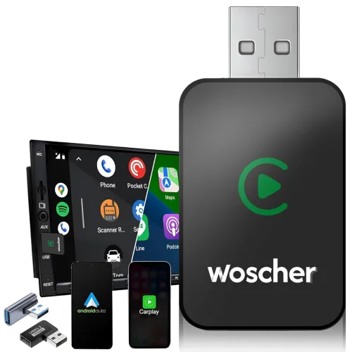 Image of WOSCHER 2in1 Wireless Carplay Adapter