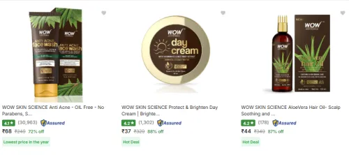Image of Wow Skin Science Starting @ ₹37