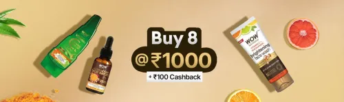 Image of WOW Skincare Offer: Buy 8 @ ₹1000 + 100 Cashback