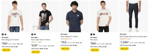 Image of Wrangler Men's Jeans at minimum 60% Off
