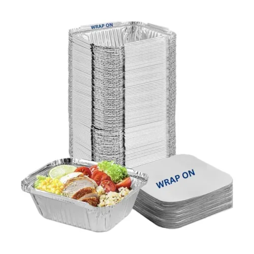 Image of WRAP ON Aluminium Foil Container Box 450ml, 25 Pack