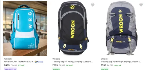 Image of Wrogn Backpack Minimum 80% Discount