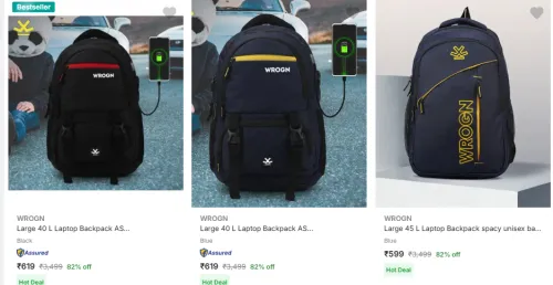 Image of Wrogn Backpack Minimum 80% Discount
