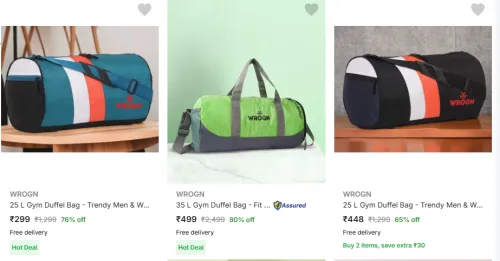 Image of WROGN Gym Duffel Bag Starting At @₹299