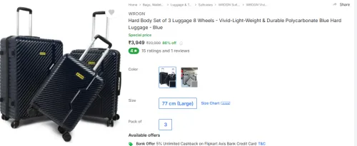 Image of WROGN Hard Body Luggage SO3 Large (77Cm)