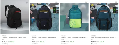 Image of Wrogn Laptop Bags up to 84% Discount