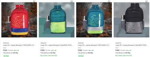 Image of Wrogn Laptop Bags up to 88% off
