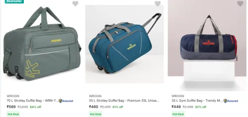 Image of Wrogn Luggage Bags Minimum 80% Discount