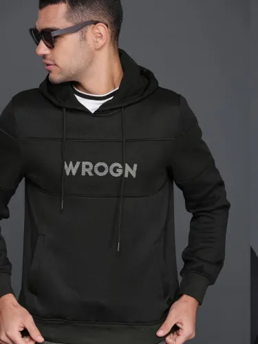 Image of WROGN Men Full Sleeve Printed Sweatshirt