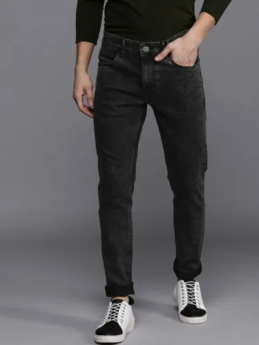 Image of WROGN Men Regular Mid Rise Grey Jeans