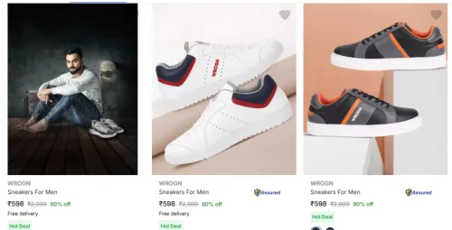 Image of Wrogn Men’s Casual Shoes @ Up to 80% Discount
