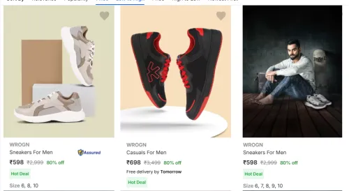 Image of WROGN Sneakers For Men Starting At @₹598