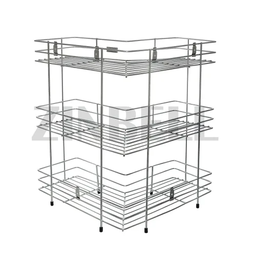 Image of Wrolavi 3-Layer Corner Rack Stainless Steel