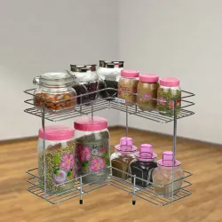 WROLAVI Stainless Steel Corner Stand 2 Layer
