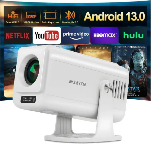 Image of WZATCO Yuva Go Pro 1080P Projector – 12500 lm