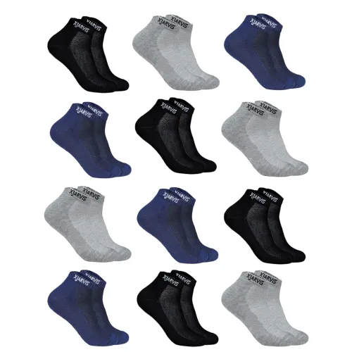 Image of XJARVIS Unisex Ankle Socks for Men & Women (Pack Of 12)