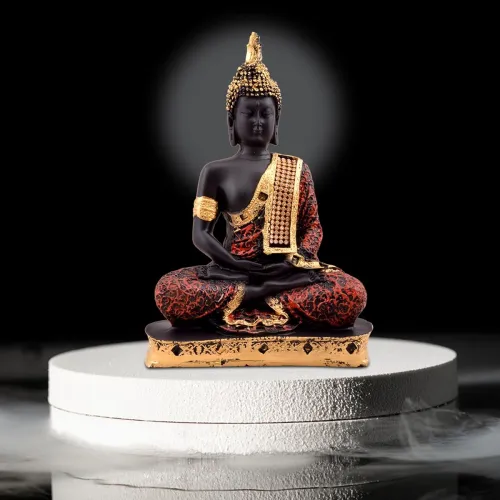 Image of XL Kitchen Polyresin Sitting Buddha Idol Statue Showpiece