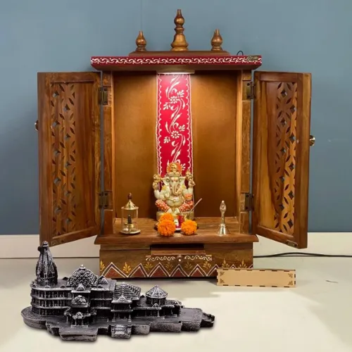 Image of XL Kitchen Shree Ram Mandir Ayodhya Model Temple Idol