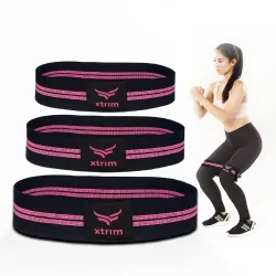 XTRIM Resistance Bands with Portable Mesh Carry Bag po3
