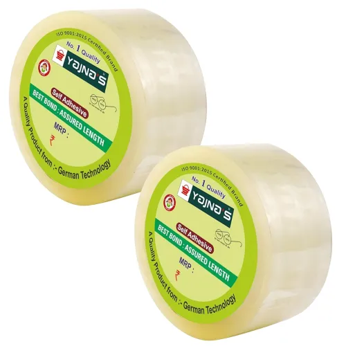 Image of YAJNAS 48mm/ 2 Inch x 35 Meters, Pack of 2 Tape