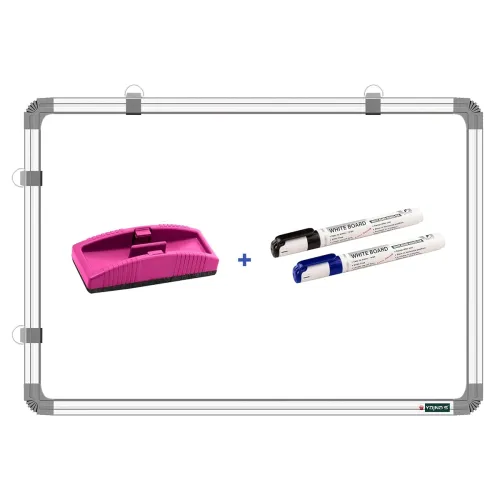 Image of YAJNAS White Board 1.5X2 Feet Double Sided Whiteboard & Chalkboard