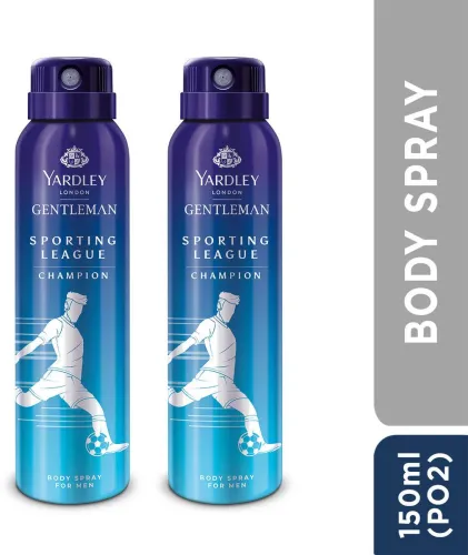 Image of Yardley London Sporting League Champion Deodorant Spray for Men 150ml Pack of 2