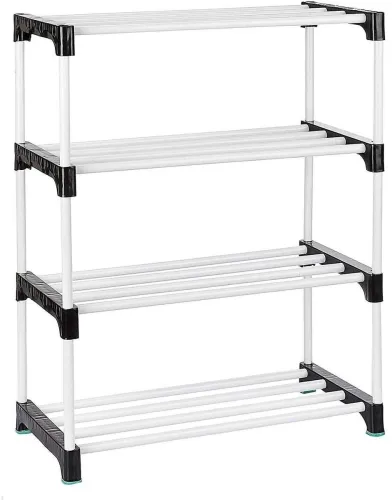 Image of YASHVI Plastic Shoe Stand (4 Shelves, DIY(Do-It-Yourself))