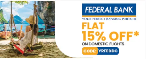 Image of Yatra Coupon : Flat 15% off on Domestic Flight