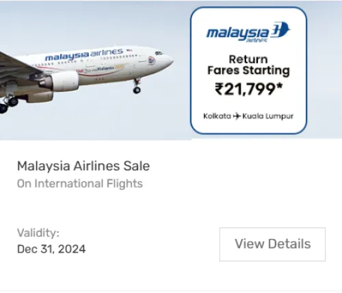 Image of Yatra Coupon: Malaysia Airline sale on international flight