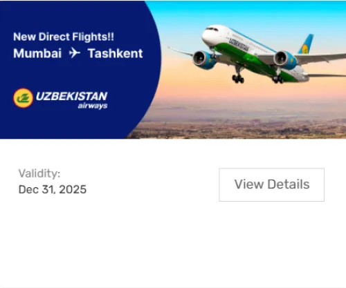 Image of Yatra Coupon: Uzbekistan Airways International Flights