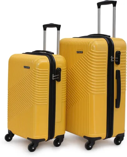 Image of YAYAVAR  Hard Body Set of 2 Luggage 4 Wheels - Cairo - Yellow
