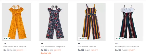 Image of YK Girl's Jumpsuits at minimum 80% Discount