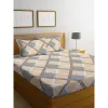 YMORIA Glace Cotton Double Bedsheet with 2 Pillow Covers