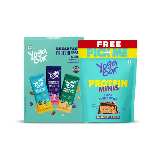 Image of Yogabar Breakfast Protein Bars Variety Po6 Free Po7 Protein Minis