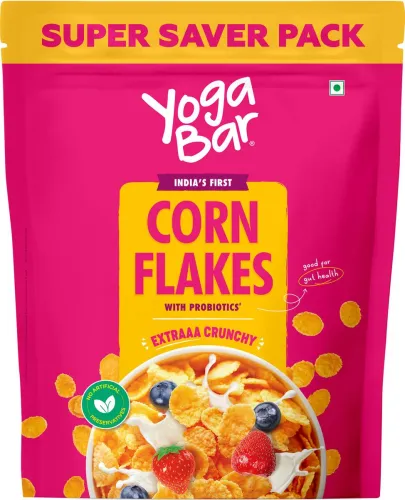 Image of Yogabar Cornflakes Original Crunchy Breakfast cereals with Probiotics, High Fibre Pouch (850 g)