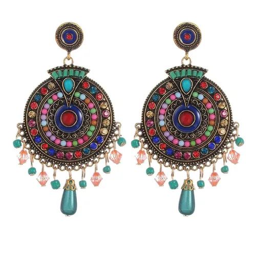 Image of YouBella Bohemian Multi-Color Earrings