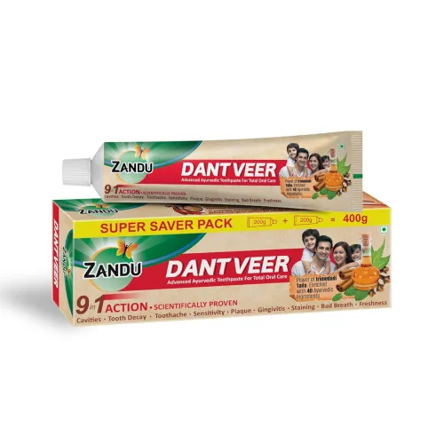 Image of Zandu Dantveer Ayurvedic Toothpaste 400g