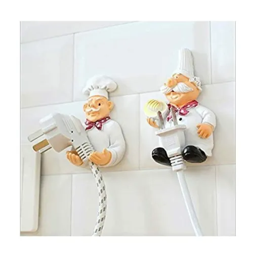 Image of ZART Cook Fat Chef Mobile Power Plug Hook (Pack of 2)