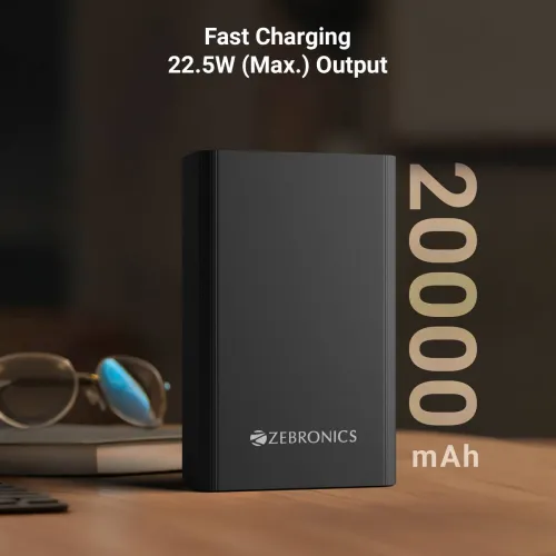 Image of ZEBRONICS 20000 mAh 22.5 W Nano Power Bank