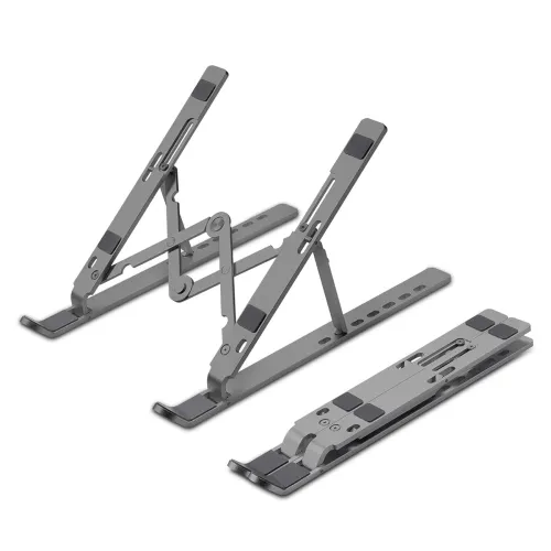 Image of Zebronics Laptop Stand, 9-15.6 inch, 7 Angles, Anti Slip, Foldable, Velvet Pouch, Zeb-NS2000