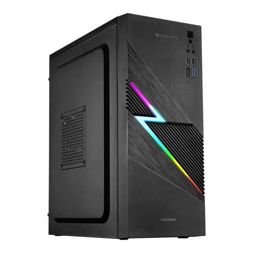 Image of ZEBRONICS Lightning Cabinet/Case, Mini-Tower, Supports ATX |.