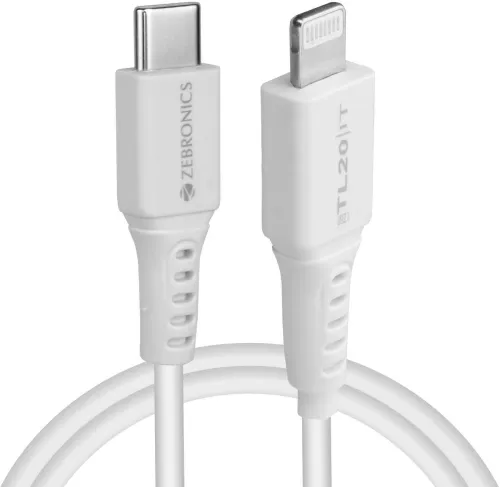 Image of ZEBRONICS Lightning Cable 3A 1m 